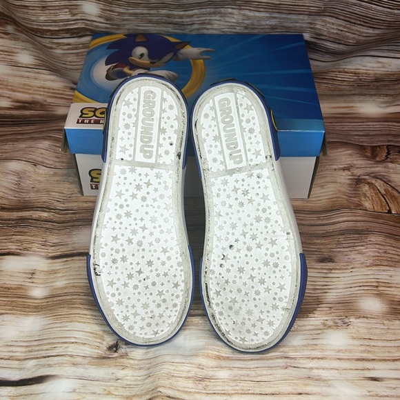 Ground Up Sonic the Hedgehog High Top Sneakers Shoes Youth Size 1 Sega Side Zip - Picture 6 of 7